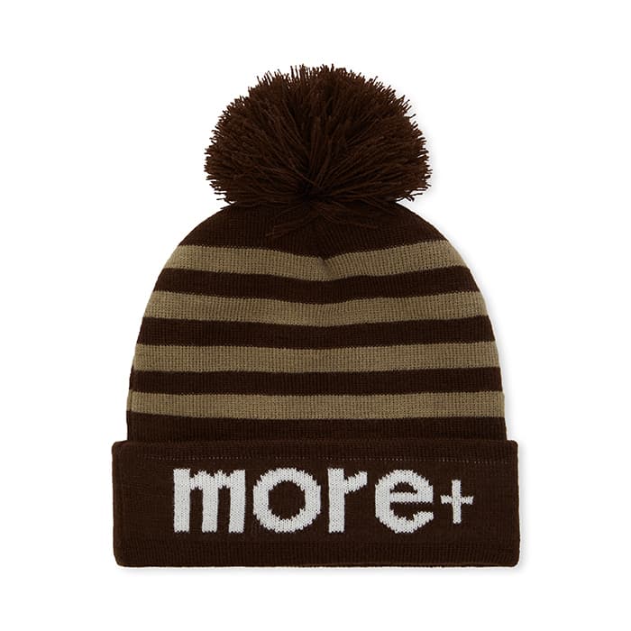 Bonnet en acrylique à motif jacquard personnalisé avec pompon.