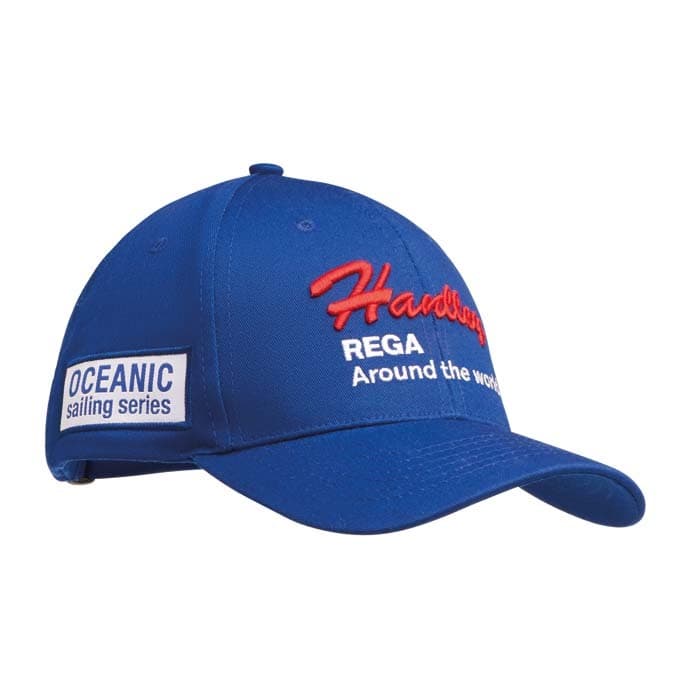 Casquette à 6 panneaux, en coton sergé de qualité supérieure — vue 1 sur 8