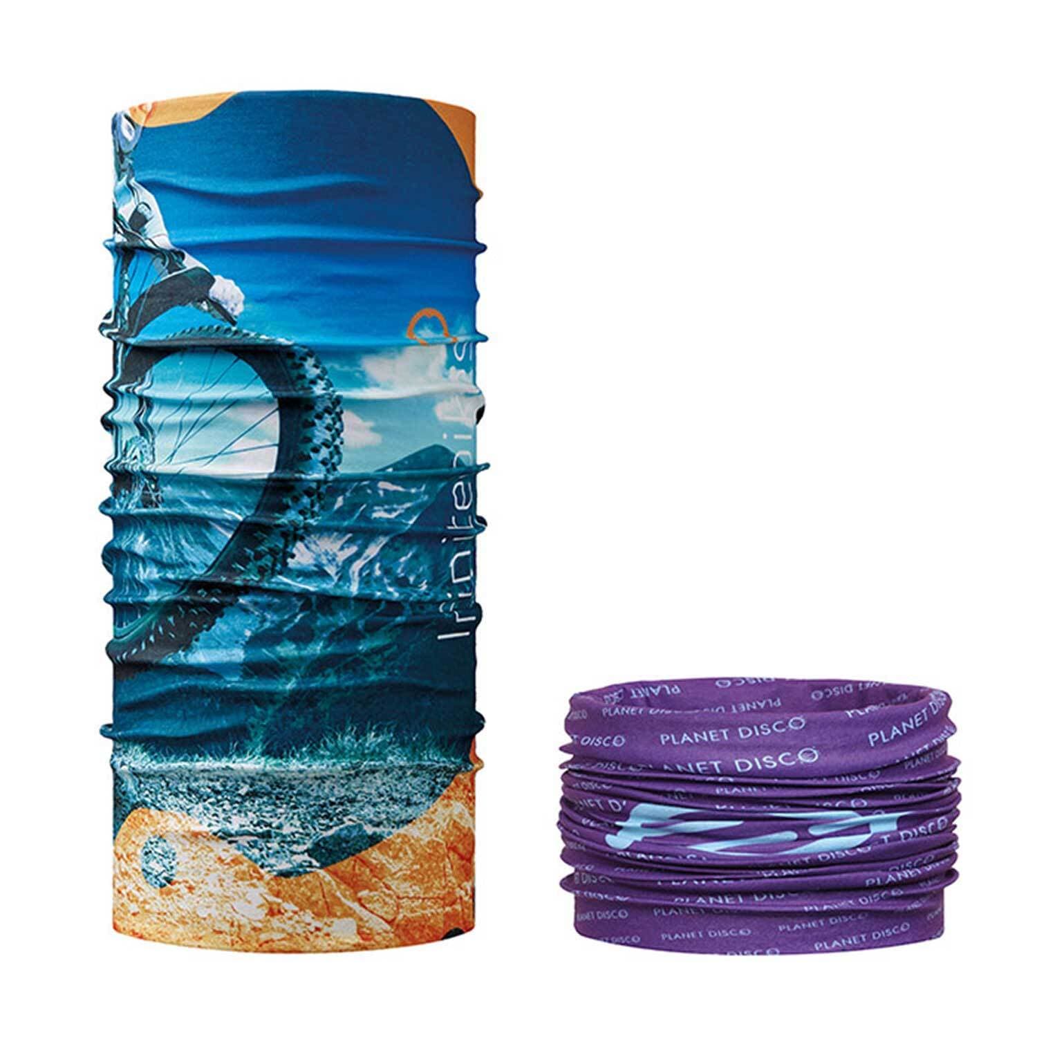 Foulard multifonctions en polyester avec impression sur toute la surface.